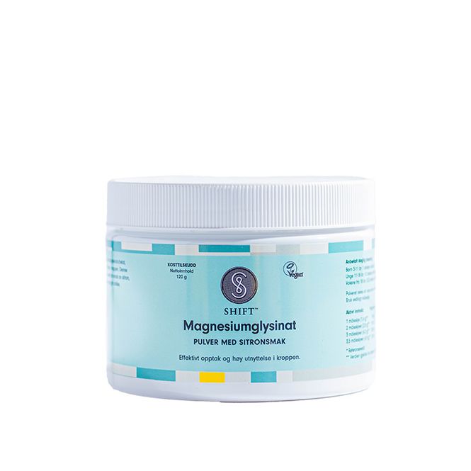 Hovedbilde SHIFT Magnesium glysinat pulver med sitronsmak 120g