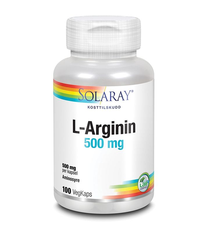 Solaray L-Arginin 500 mg 100 kapsler
