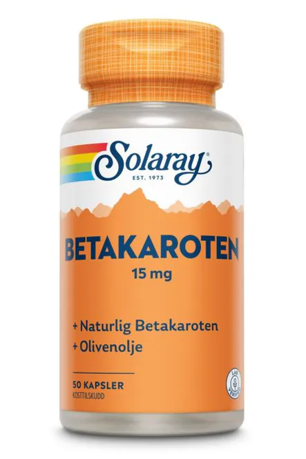Hovedbilde Solaray Betakaroten 15 mg 50 kapsler