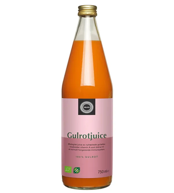 Hovedbilde Helios Gulrotjuice M+ melkesyregjæret 750 ml