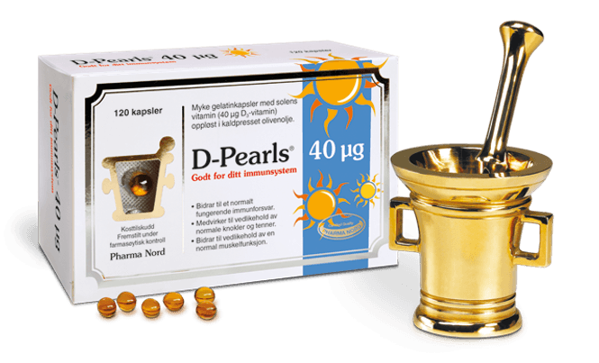 Hovedbilde D-Pearls 40 mcg 120 stk Pharma Nord
