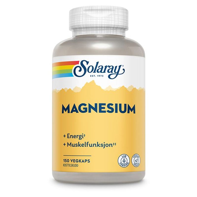 Solaray Magnesium 200 mg 150 kapsler
