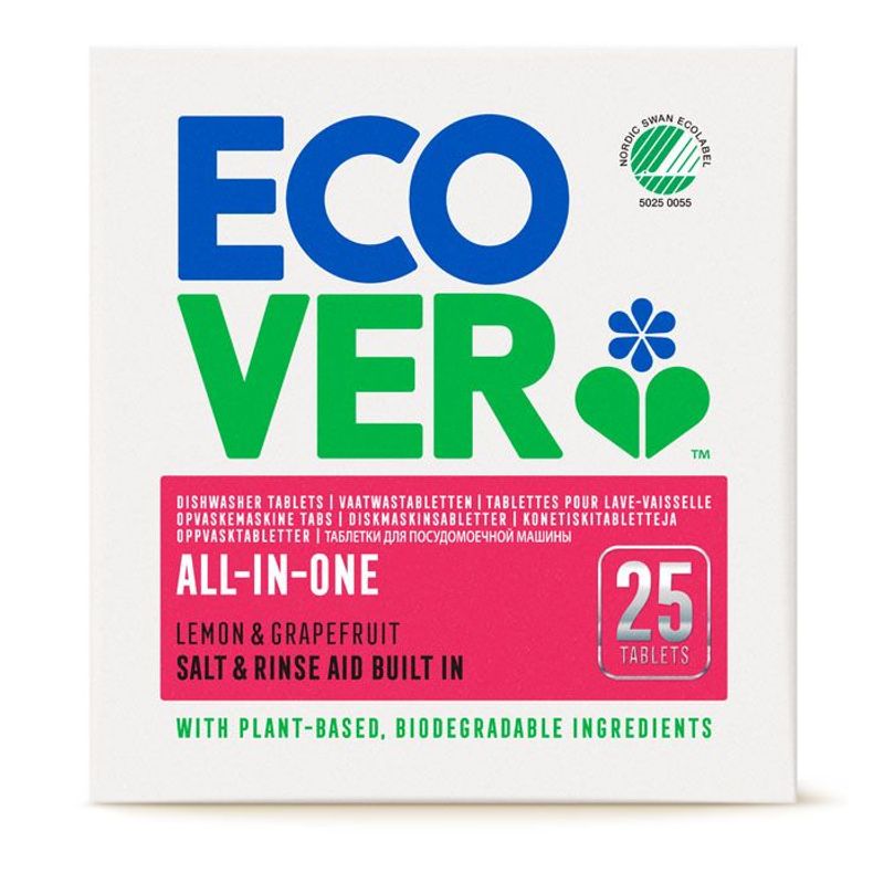 Ecover Maskinoppvask tabletter All-in-One 25 tabletter