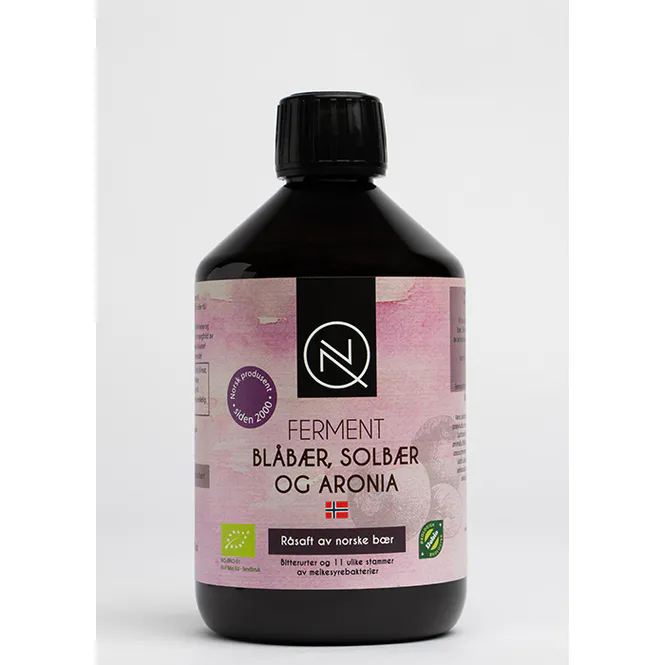 Hovedbilde FERMENT Blåbær Solbær Aronia 500 ml