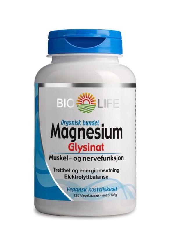 Bio-Life Magnesium Glysinat 120 kapsler
